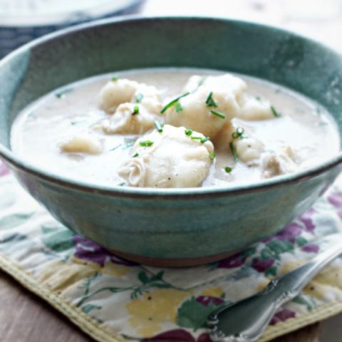 Pressure Cooker Chicken and Dumplings • Loaves and Dishes