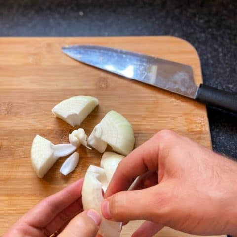 How to Cut an Onion for Kabobs • Loaves and Dishes