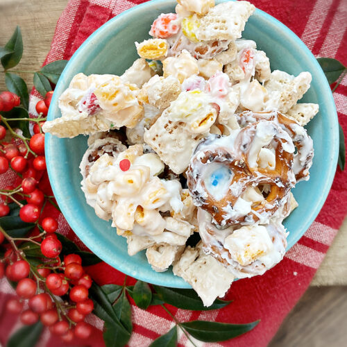 Holiday Snack Mix • Loaves and Dishes