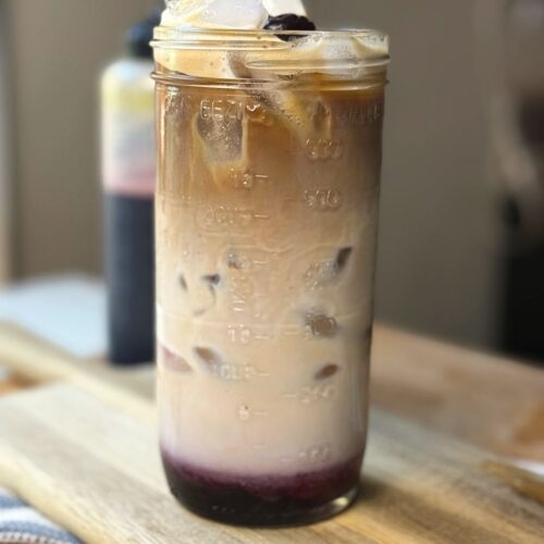 Coffee made with Cherry Vanilla Syrup